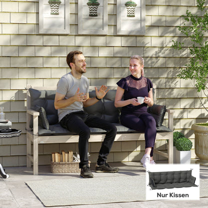 Outsunny Udendørs Hyndesæt til Bænk eller Hollywood Gynge, To-farvet, Polyester, Skum, 180 x 110 x 8 cm, Mørkegrå