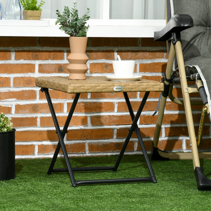 Foldbart sidebord til haven 40 x 40 cm 