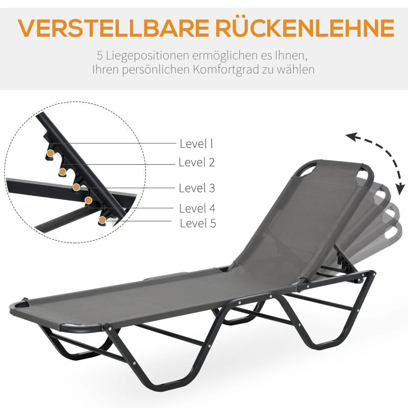 Foldbar og justerbar liggestol