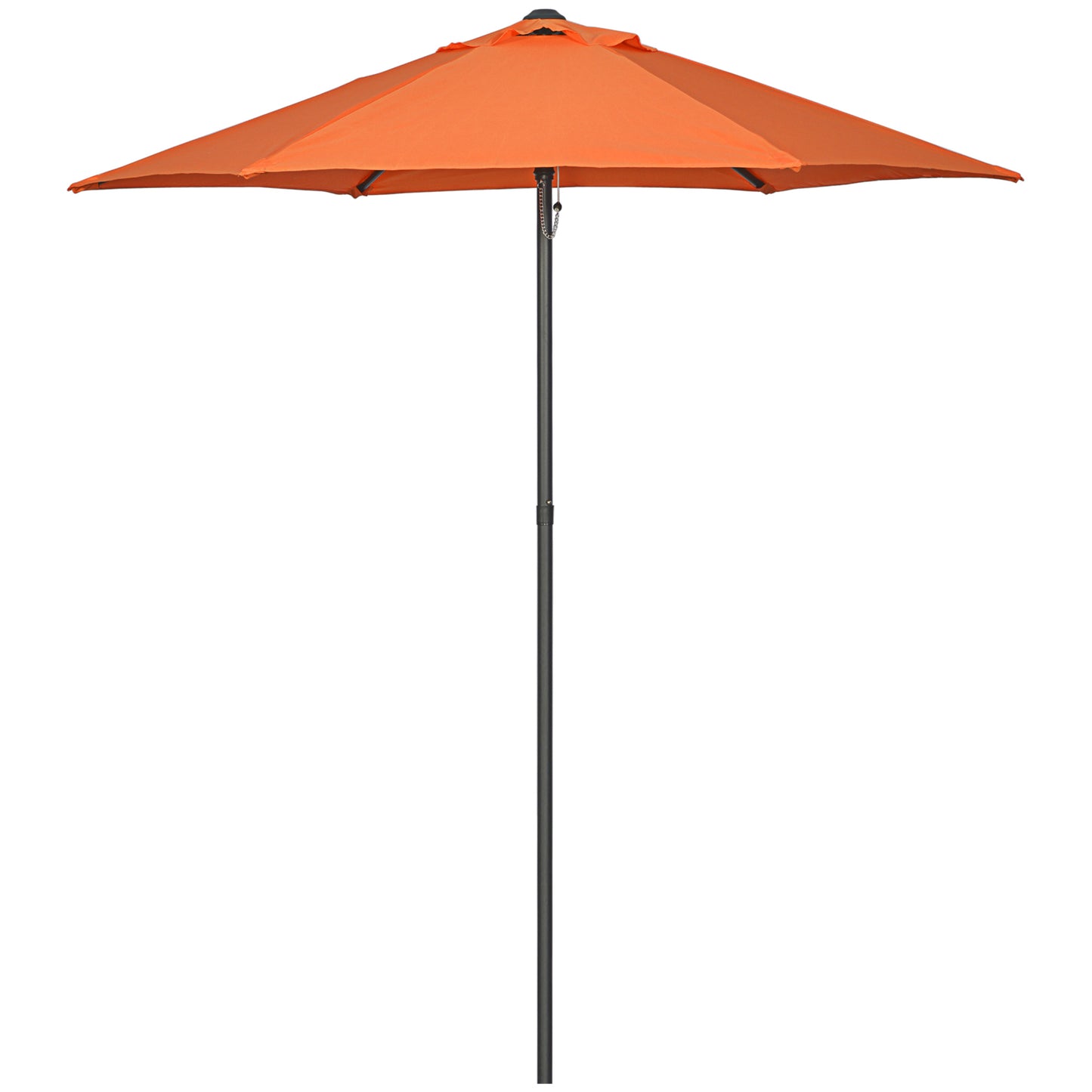 Outsunny Parasol Ø196 cm, sekskantet balkonparasol til strand, balkon, have, orange