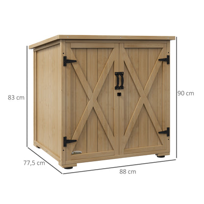 Outsunny udendørs opbevaringskasse, havkasse, pude kasse, vejrbestandig, asfalt tag, 77,5 cm x 88 cm x 90 cm, mørkegrå