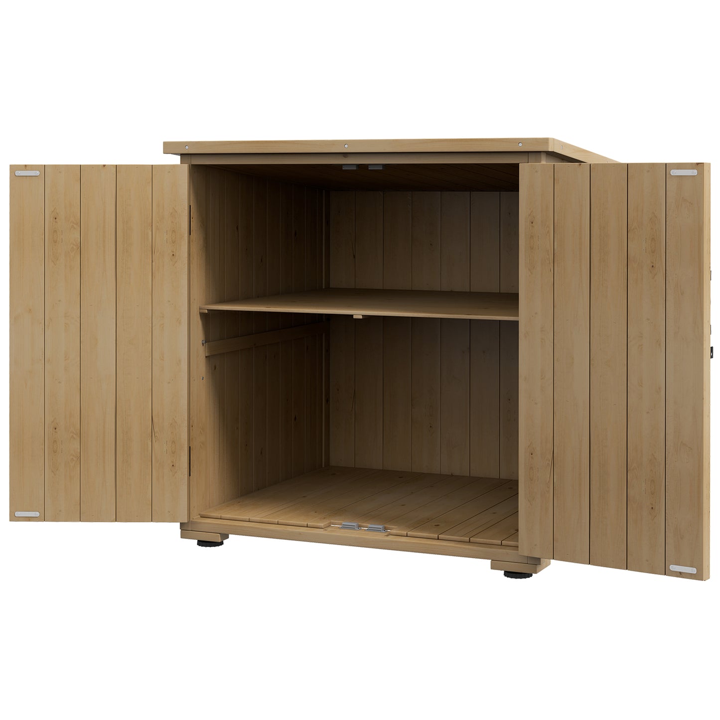 Outsunny udendørs opbevaringskasse, havkasse, pude kasse, vejrbestandig, asfalt tag, 77,5 cm x 88 cm x 90 cm, mørkegrå
