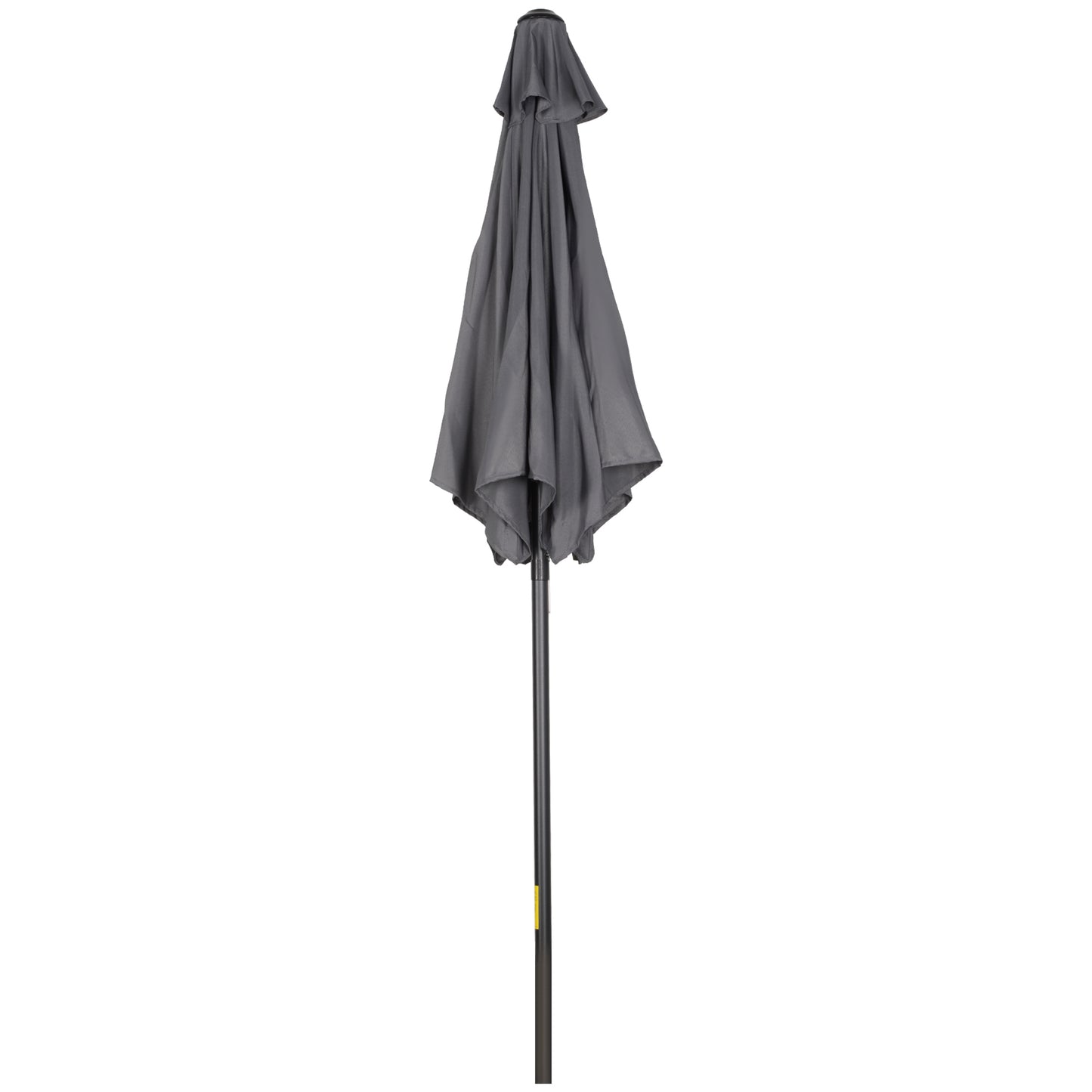 Outsunny Parasol Ø196 cm, sekskantet balkonparasol til strand, balkon, have, mørkegrå