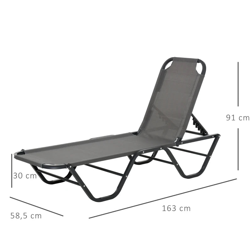 Foldbar og justerbar liggestol