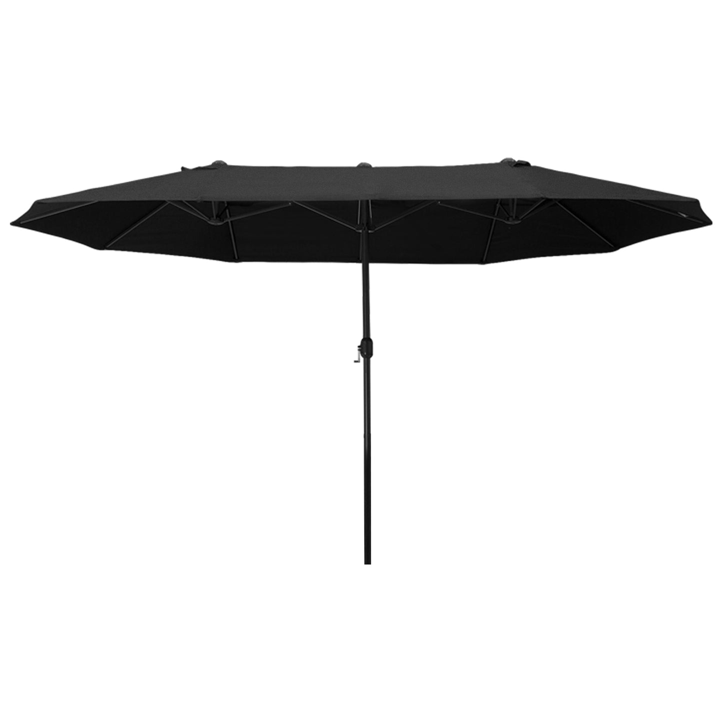 Dobbelt parasol 460 x 270 cm – Sort