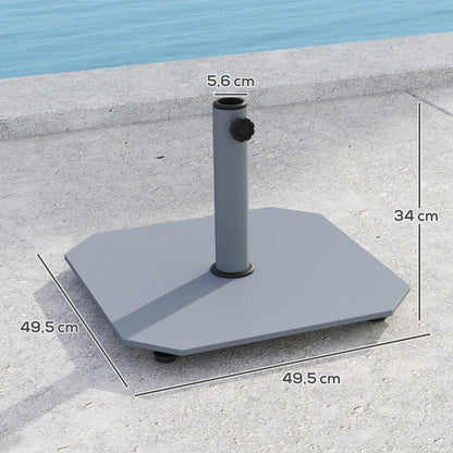 Outsunny Metal Parasolfod, 18,5 kg, Firkantet Parasolholder til Parasoller 32/38/48 mm