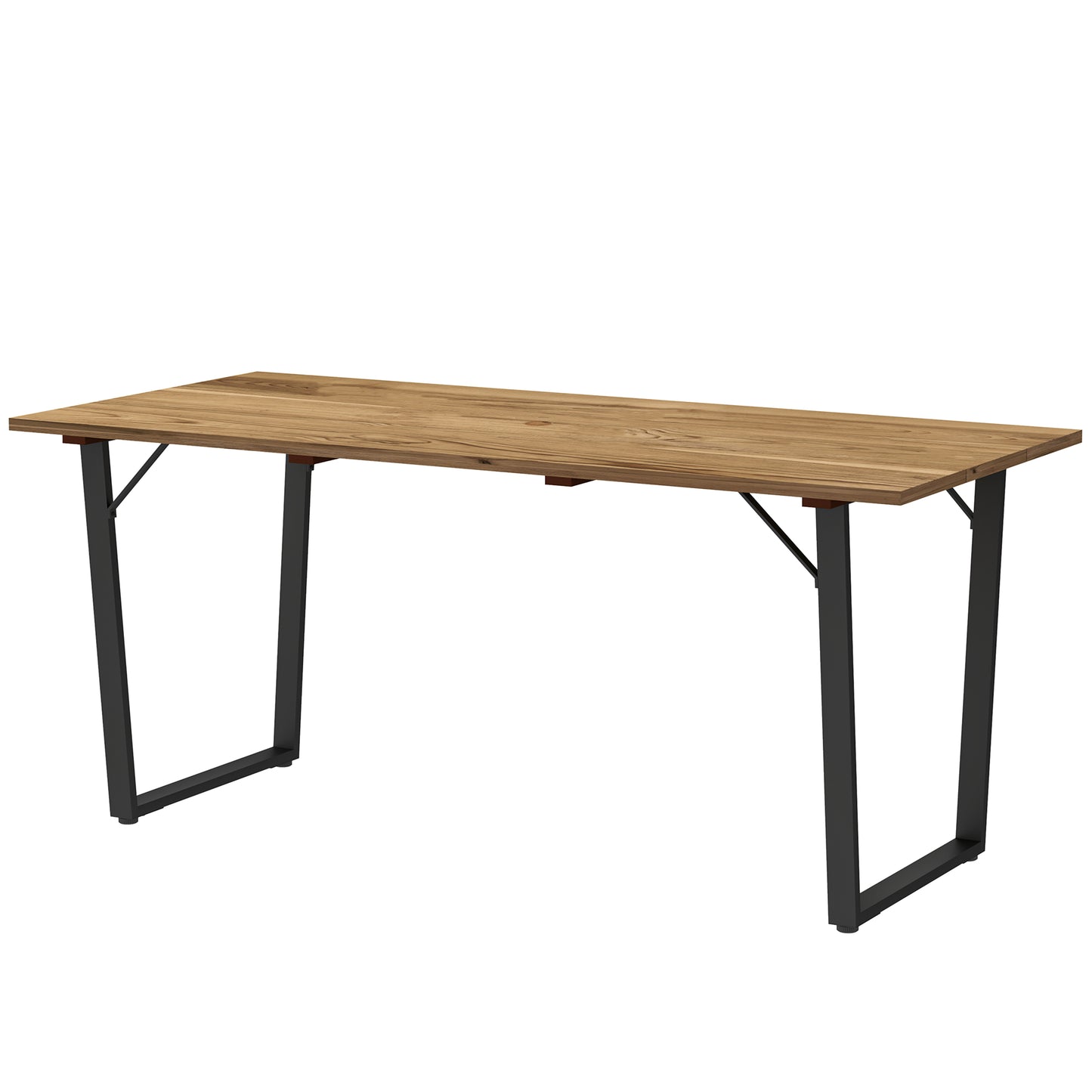 Outsunny Træhavebord 175x80 cm Vejrbestandigt Balkonbord med Parasolhul Buffetbord til 6 Personer Brun