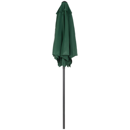 Outsunny Parasol Ø196 cm, sekskantet balkonparasol til strand, balkon, have, grøn